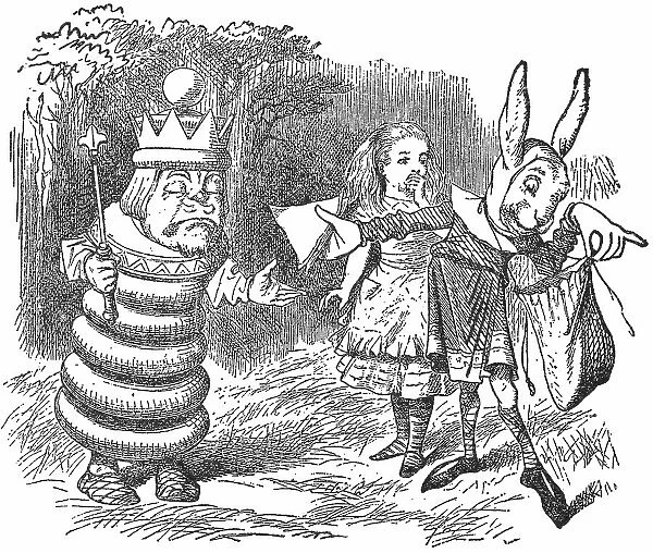 March Hare Giving the White King a Ham Sandwich in Through the Looking-Glass