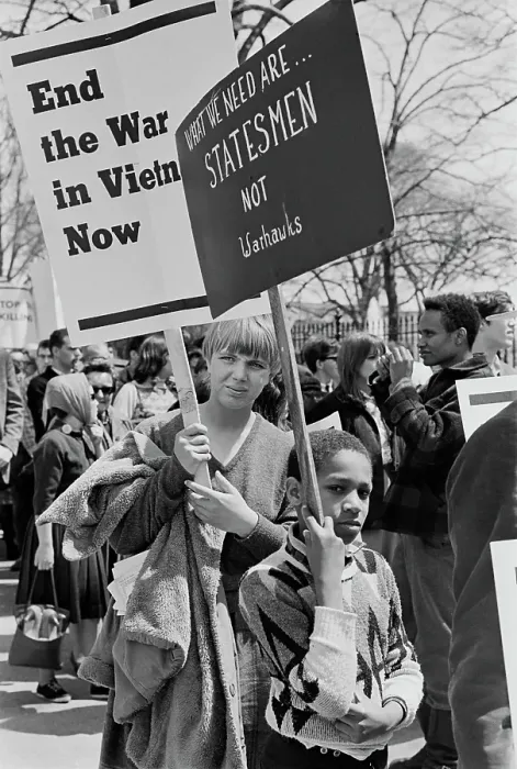 Framed Print : March Against The Vietnam War