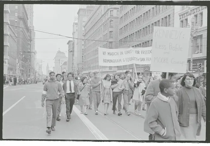 Framed Print : Marchers Carrying Signs Framed Print : Marchers Carrying Signs