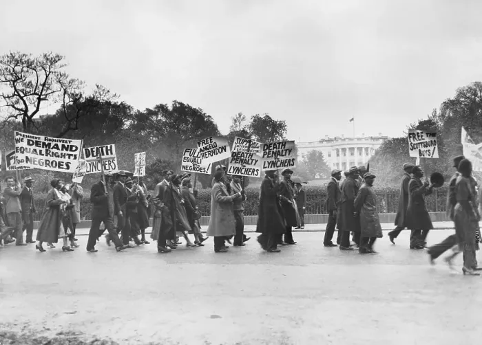 Framed Print : Marchers Protesting Scottsboro Decision Framed Print : Marchers Protesting Scottsboro Decision