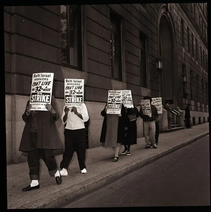 Framed Print : Marching Pickets Cover Faces with Signs Framed Print : Marching Pickets Cover Faces with Signs