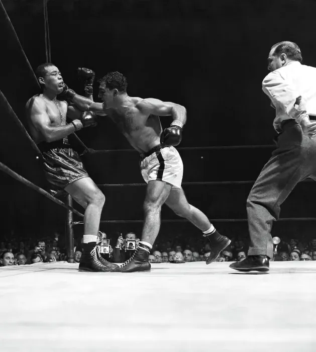 Framed Print : Marciano And Louis Fight Framed Print : Marciano And Louis Fight