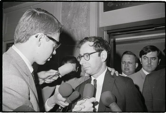 Framed Print : Marcus Raskin Surrounded By Microphones Framed Print : Marcus Raskin Surrounded By Microphones