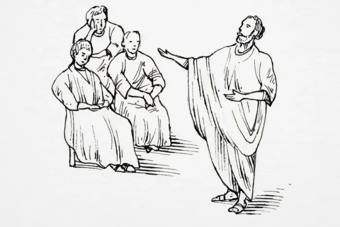 Framed Print : Marcus Tullius Cicero, a politician, scholar, lawyer, and writer, addressing group of men Framed Print : Marcus Tullius Cicero, a politician, scholar, lawyer, and writer, addressing group of men