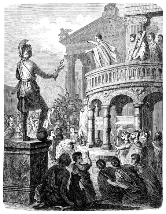 Framed Print : MARCUS TULLIUS speech to the people of Rome