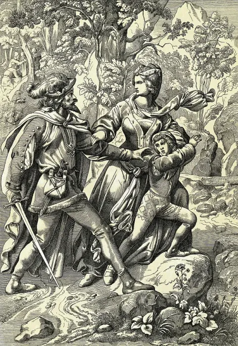 Framed Print : Margaret of Anjou Defending Against Robber Framed Print : Margaret of Anjou Defending Against Robber