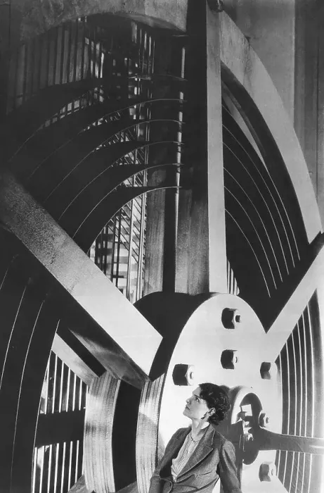 Framed Print : Margaret Bourke-White Before Radio Mural Framed Print : Margaret Bourke-White Before Radio Mural