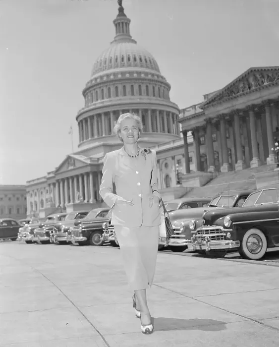 Framed Print : Margaret Chase Smith in Front of Capital