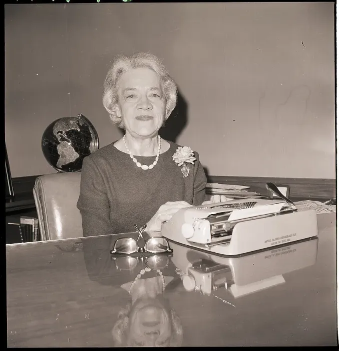 Framed Print : Margaret Chase Smith Seated at Desk Framed Print : Margaret Chase Smith Seated at Desk