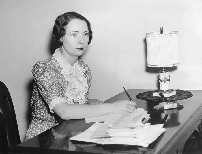 Framed Print : Margaret Mitchell Writing at Her Desk Framed Print : Margaret Mitchell Writing at Her Desk