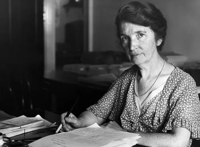 Framed Print : Margaret Sanger Seated at Desk Framed Print : Margaret Sanger Seated at Desk