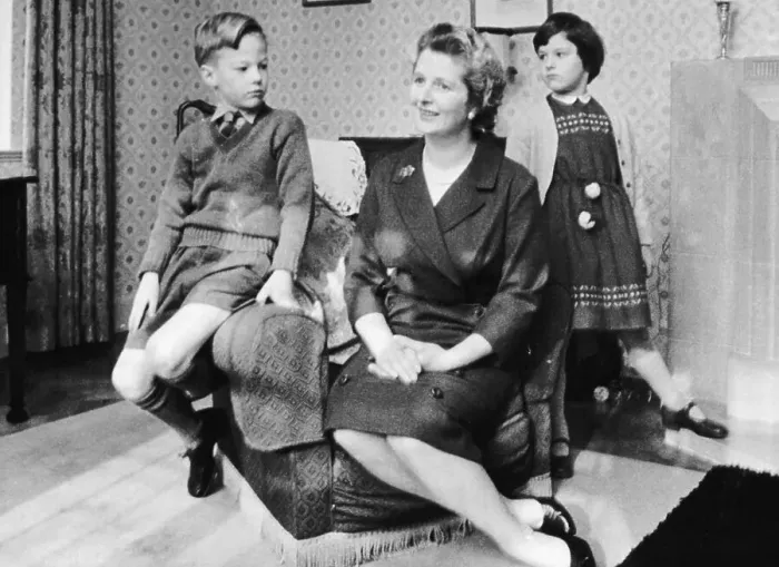 Framed Print : Margaret Thatcher With Her Children