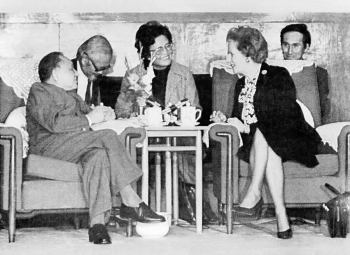 Framed Print : Margaret Thatcher With Deng Xiaoping Framed Print : Margaret Thatcher With Deng Xiaoping