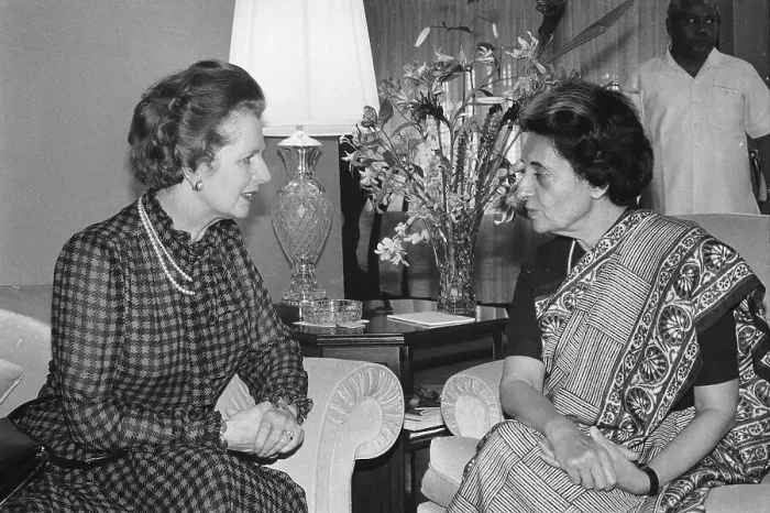 Framed Print : Margaret Thatcher and Indira Gandhi Framed Print : Margaret Thatcher and Indira Gandhi
