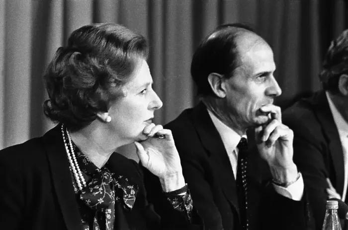 Framed Print : Margaret Thatcher and Norman Tebbitt Framed Print : Margaret Thatcher and Norman Tebbitt
