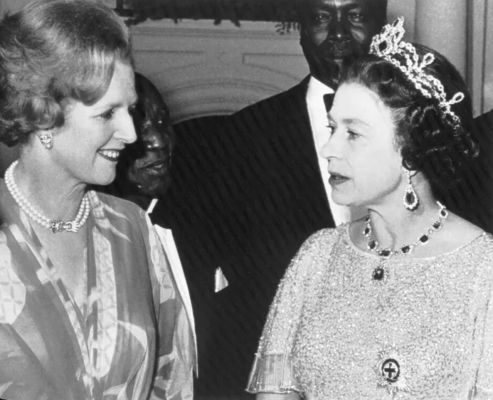 Framed Print : Margaret Thatcher and Queen Elizabeth Framed Print : Margaret Thatcher and Queen Elizabeth