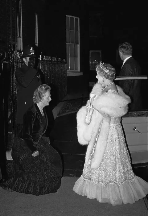 Framed Print : Margaret Thatcher and the Queen Mother Framed Print : Margaret Thatcher and the Queen Mother