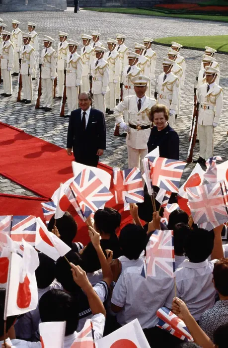 Framed Print : Margaret Thatcher at Welcoming Ceremony Framed Print : Margaret Thatcher at Welcoming Ceremony