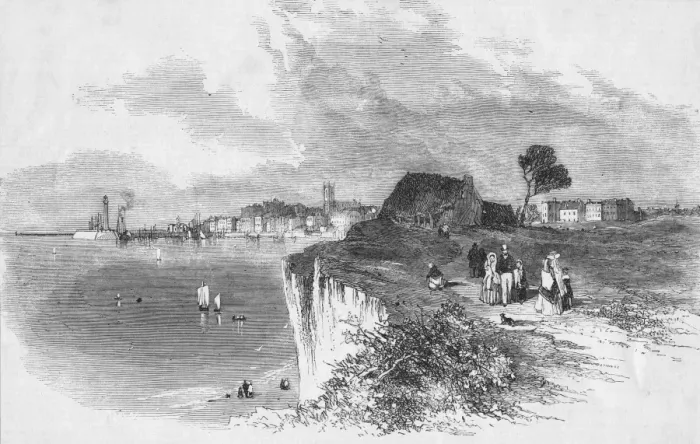 Framed Print : Margate. The cliffs at Margate in East Kent, circa 1840 Framed Print : Margate. The cliffs at Margate in East Kent, circa 1840