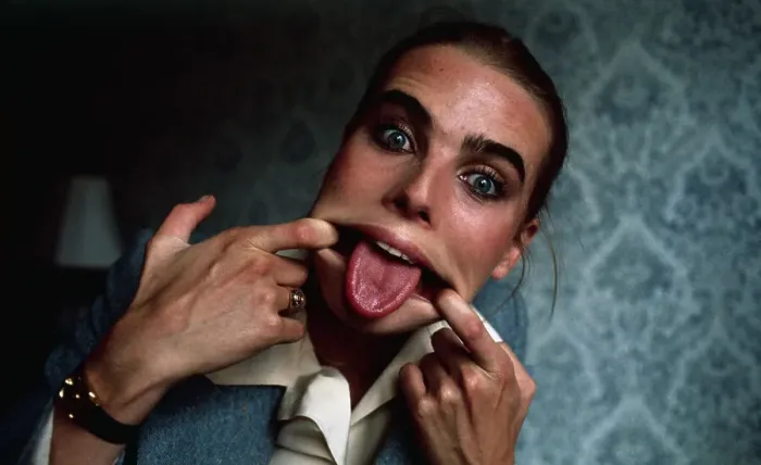 Framed Print : Margaux Hemingway Making a Face Framed Print : Margaux Hemingway Making a Face