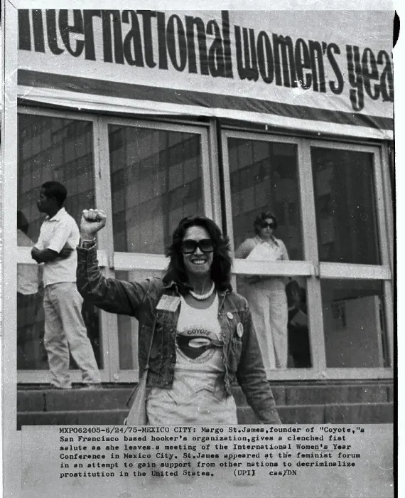 Framed Print : Margo St. James with Raised Fist Framed Print : Margo St. James with Raised Fist