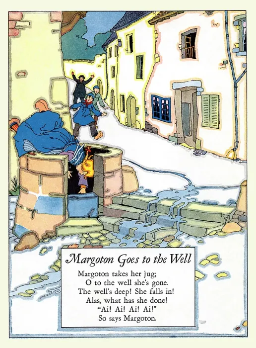 Framed Print : Margoton Goes to the Well Framed Print : Margoton Goes to the Well