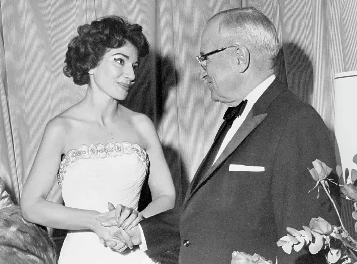 Framed Print : Maria Callas Chats With Harry S. Truman Framed Print : Maria Callas Chats With Harry S. Truman