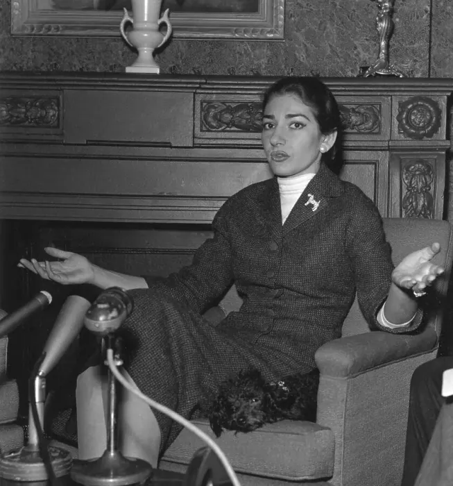 Framed Print : Maria Callas At Chicago Press Conference Framed Print : Maria Callas At Chicago Press Conference