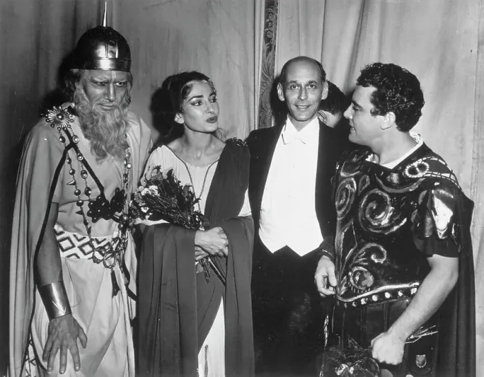 Framed Print : Maria Callas Poses with Fellow Performers Framed Print : Maria Callas Poses with Fellow Performers