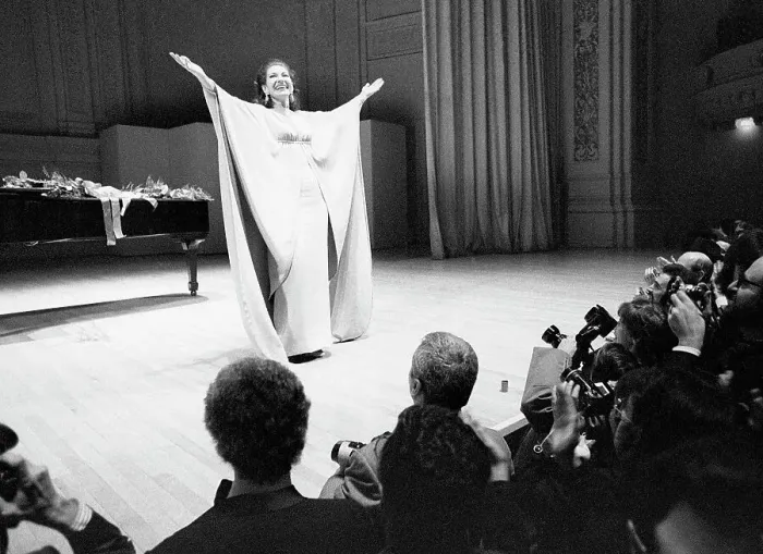 Framed Print : Maria Callas on Stage at Carnegie Hall Framed Print : Maria Callas on Stage at Carnegie Hall