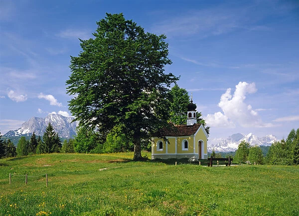 Maria Rast Chapel at Kranzberg, Mittenwald, Upper Bavaria, Bavaria, Germany