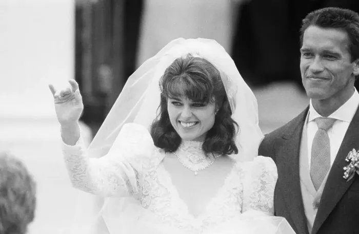 Framed Print : Maria Shriver And Arnold Schwarzenegger