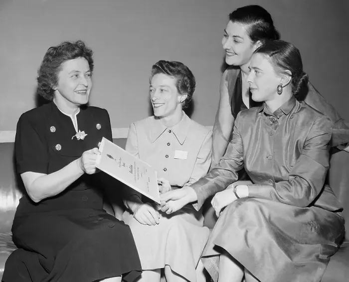 Framed Print : Maria Telkes Sitting with Members of The Society of Women Engineers Framed Print : Maria Telkes Sitting with Members of The Society of Women Engineers