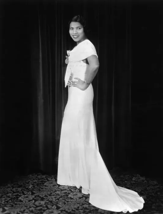 Framed Print : Marian Anderson Alone Long White Dress Framed Print : Marian Anderson Alone Long White Dress