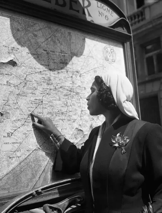 Framed Print : Marian Anderson Looks At Subway Map Framed Print : Marian Anderson Looks At Subway Map
