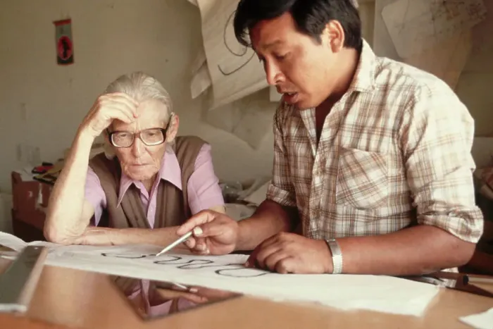 Framed Print : Marian Reiche Neumann with Assistant