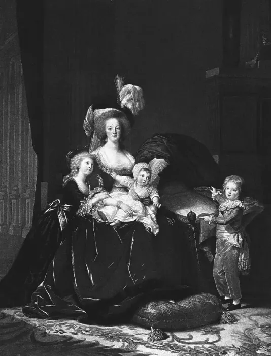 Framed Print : Marie Antoinette with Her Children Framed Print : Marie Antoinette with Her Children