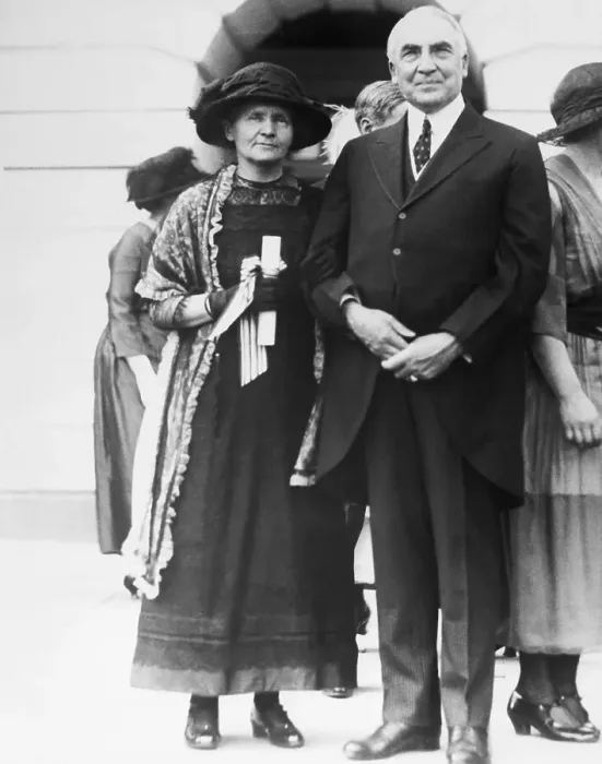 Framed Print : Marie Curie and President Warren G. Harding Framed Print : Marie Curie and President Warren G. Harding