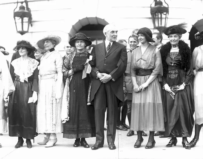Framed Print : Marie Curie with President Warren Harding Framed Print : Marie Curie with President Warren Harding