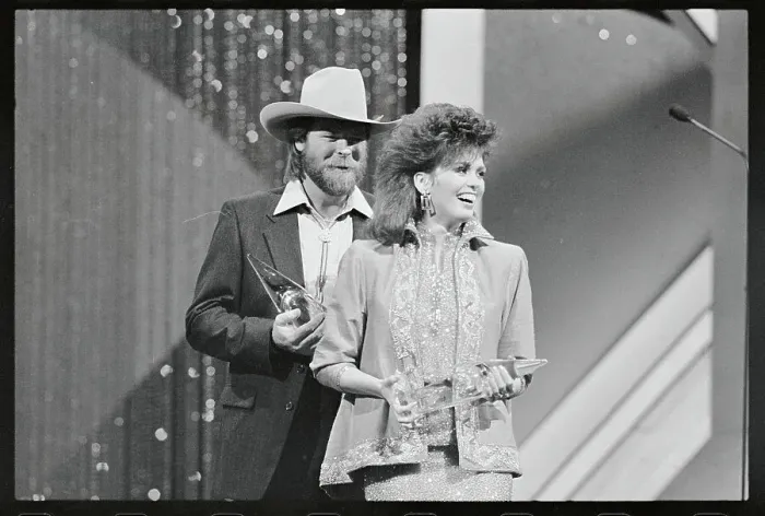 Framed Print : Marie Osmond and Dan Seals Accepting Awards