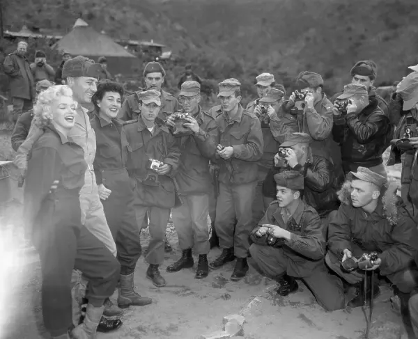 Marilyn Monroe Entertains Troops in Seoul, 1954 Print. Art Prints