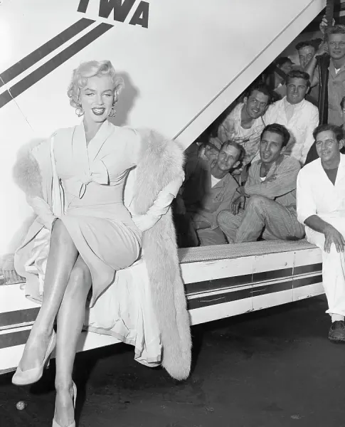 Marilyn Monroe at Airport: A Classic Print. Art Prints, Posters