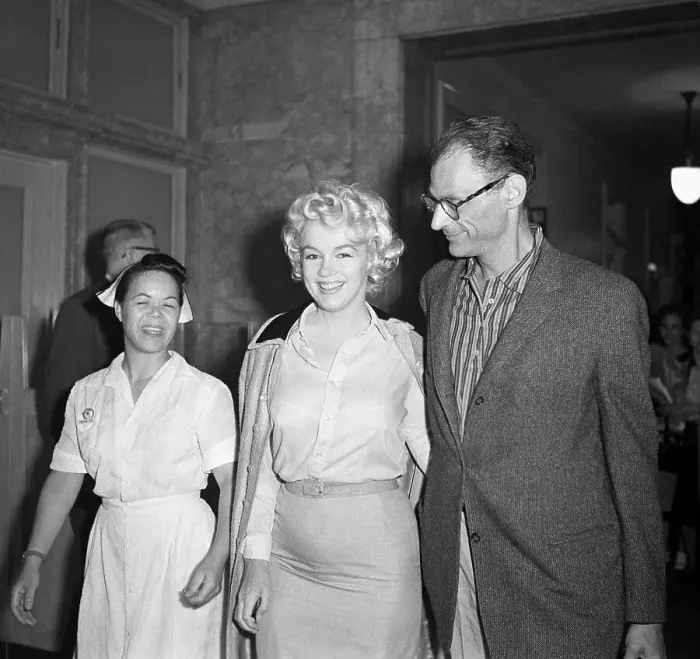 Framed Print : Marilyn Monroe, Arthur Miller Leave Hosp Framed Print : Marilyn Monroe, Arthur Miller Leave Hosp