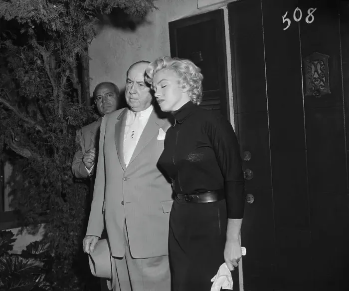 Framed Print : Marilyn Monroe with Attorney Jerry Giesler Framed Print : Marilyn Monroe with Attorney Jerry Giesler