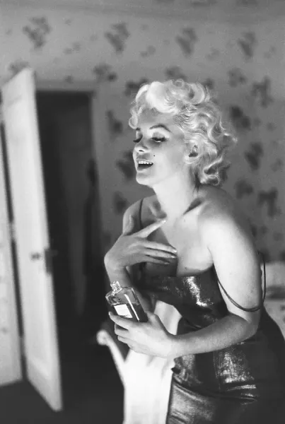 Marilyn Monroe with Chanel No. 5 Print, 1955. Art Prints, Posters