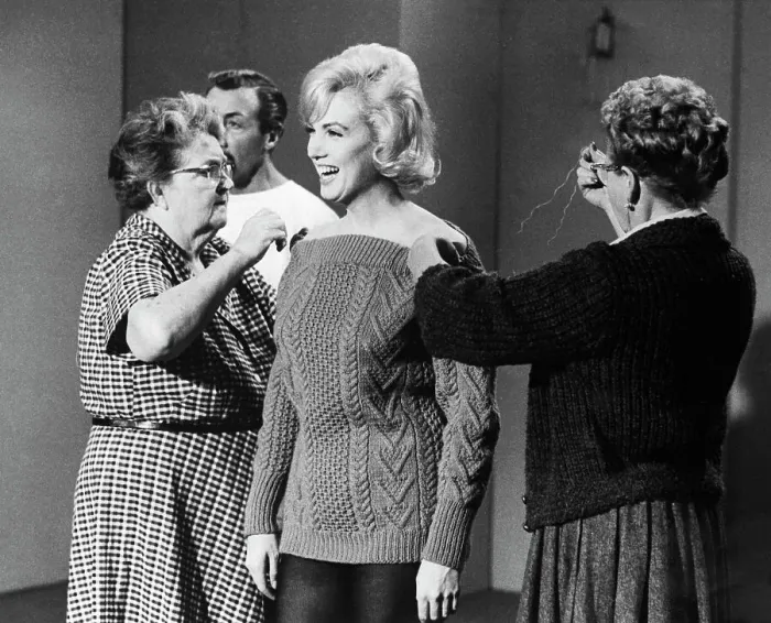 Framed Print : Marilyn Monroe Being Dressed for Rehearsal Framed Print : Marilyn Monroe Being Dressed for Rehearsal