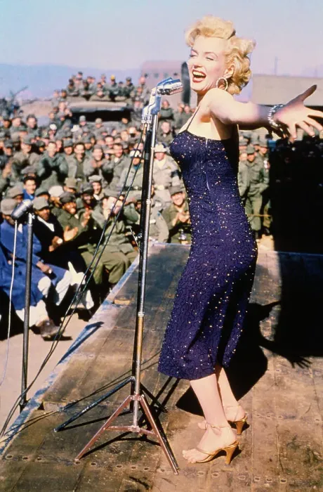 Framed Print : Marilyn Monroe Enertaining U.S. Troops