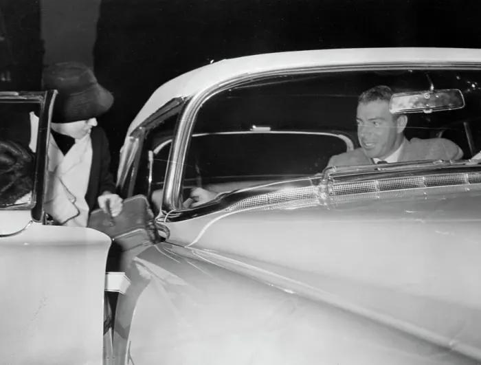 Framed Print : Marilyn Monroe Exiting Joe DiMaggio's Car Framed Print : Marilyn Monroe Exiting Joe DiMaggio's Car