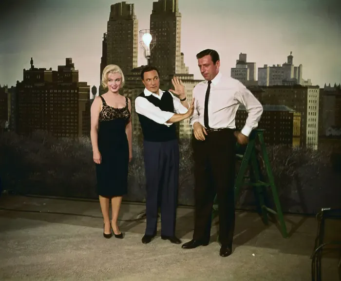 Framed Print : Marilyn Monroe, Gene Kelly, and Yves Montand Framed Print : Marilyn Monroe, Gene Kelly, and Yves Montand
