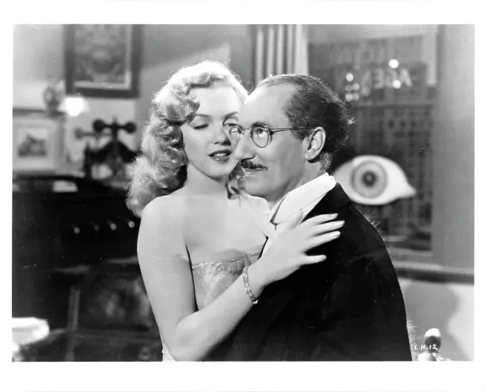 Framed Print : Marilyn Monroe And Groucho Marx In Love Happy